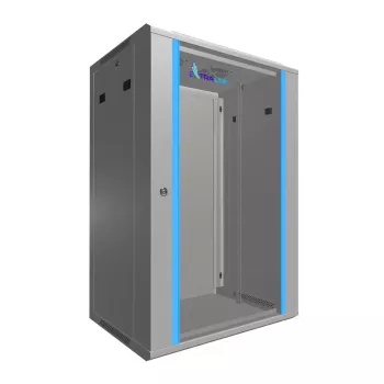 Nástenný rack Extralink 18U 600x450 sivá