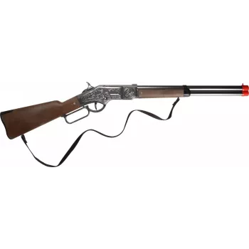 Pulio kovová hračkárska brokovnica model 15593/0 — kapacita 8 výstrelov
