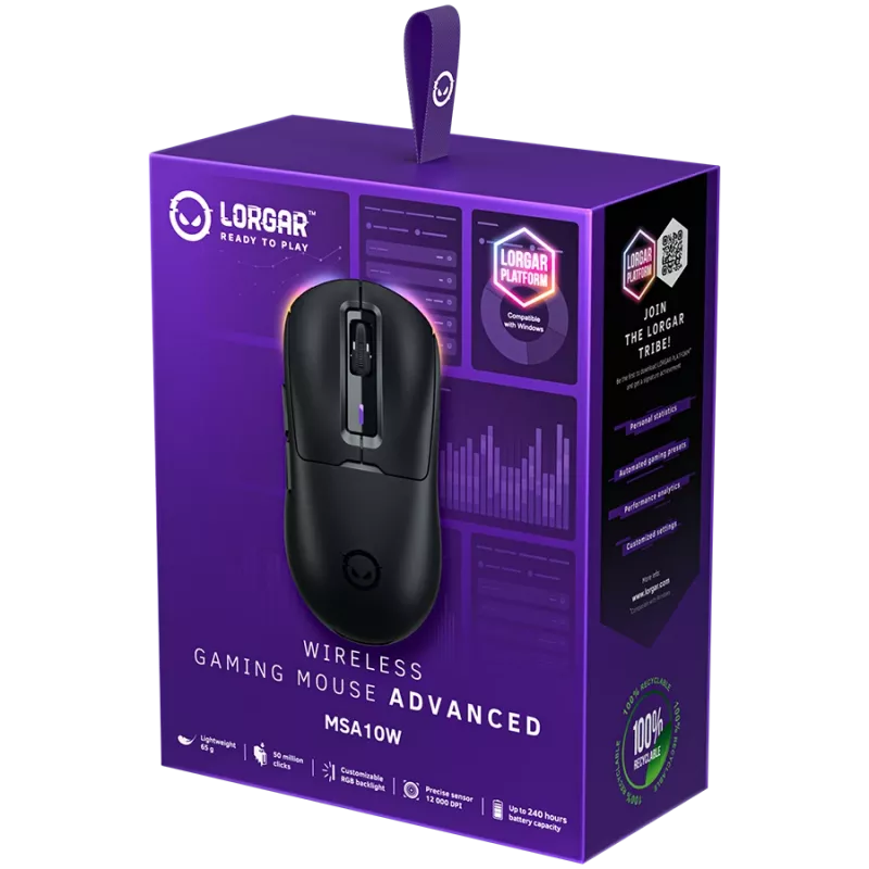 Herná myš LORGAR MSA10W Wireless