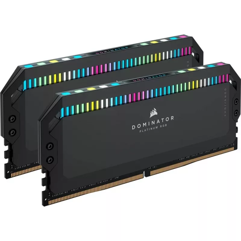 32 GB Corsair DIMM 6200 (2x 16 GB) dual kit (čierna. CMT32GX5M2X6200C36. Dominator Platinum RGB. INTEL XMP)