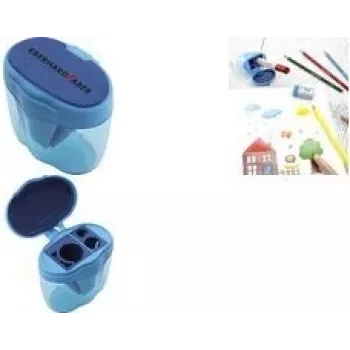 FABER-CASTELL strúhadlo s nádobkou trojité Colori Blue (585149)