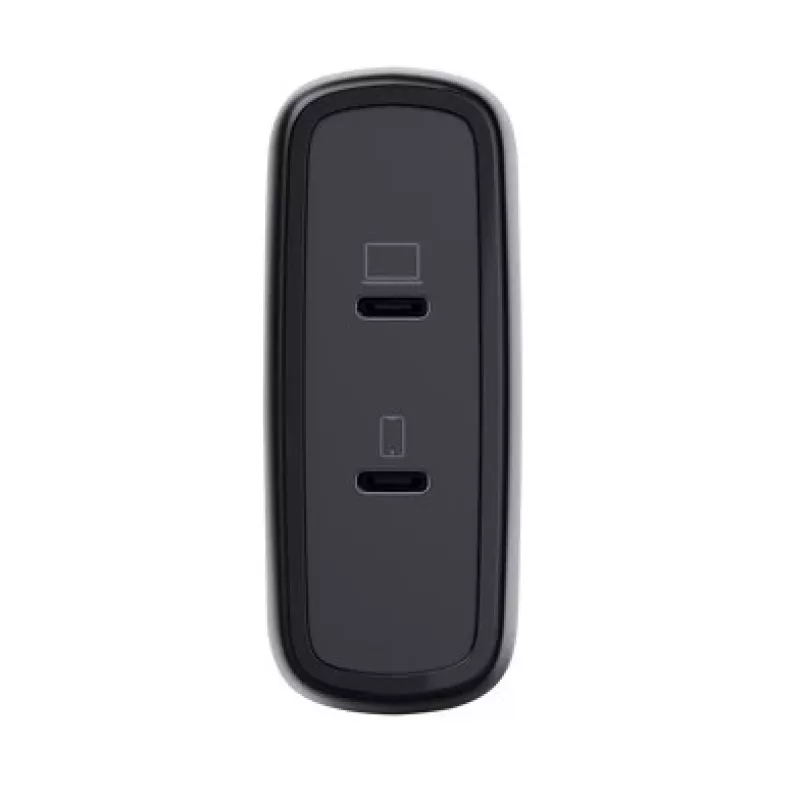 TRUST Maxo 100W 2-portová USB-C GaN nabíjačka — 100 W, 2× USB-C, max. 20 V, 2 m kábel, čierna