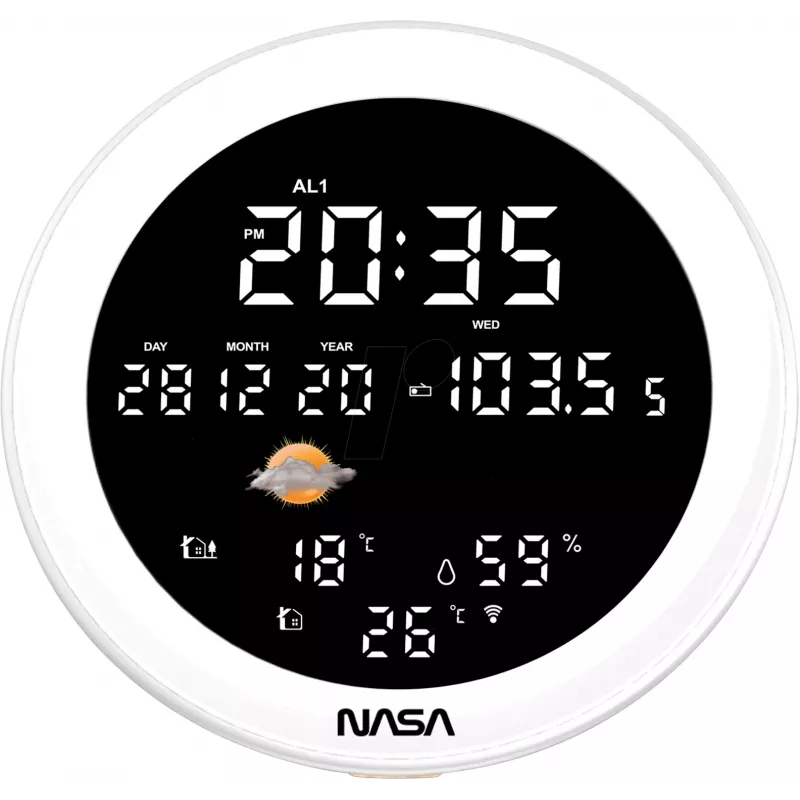 Nasa WSP1700 drevo meteostanica/reproduktor BT Schiff