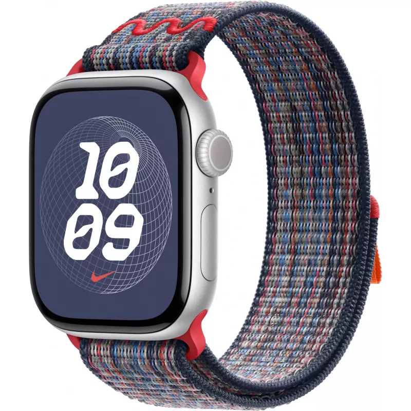 42 mm modrý/červený Nike Sport Loop