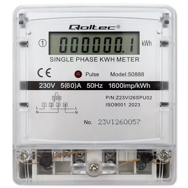Jednofázový elektronický merač spotreby energie 230V LDC