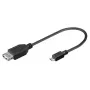 Kábel USB A konektor samica na Micro USB konektor samec SBOX 0,1 m