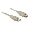 USB 2.0 predlžovací kábel DeLOCK 82240 3 m sivý
