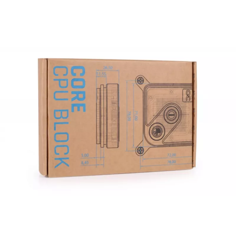 Vodný blok Alphacool 13446 mosadz meď čierna 72 mm
