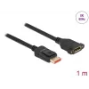DisplayPort predlžovací kábel Panel-Mount DeLOCK 87095 8K 60 Hz 1 m