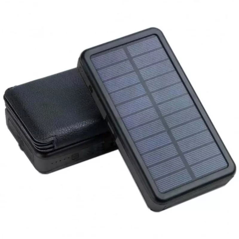 PowerNeed ES20000B skladací solárny panel s powerbankou, 9 W, 20000 mAh, Li-Poly, 2x USB 2 A, čierny
