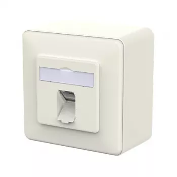 METZ CONNECT zásuvka E-DAT C6A LSA++ 1 port AP čistá biela