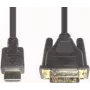 HDMI 3 video kábel adaptér e+p 2m DVI-D čierny
