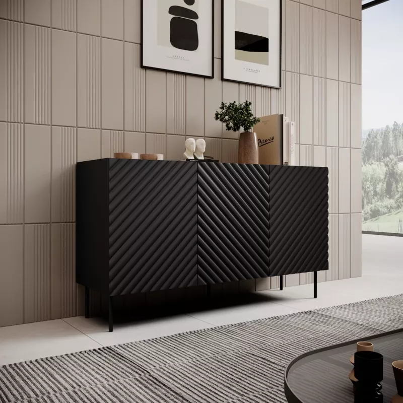 3D2SZ komoda ONDA 150x45x85 čierna