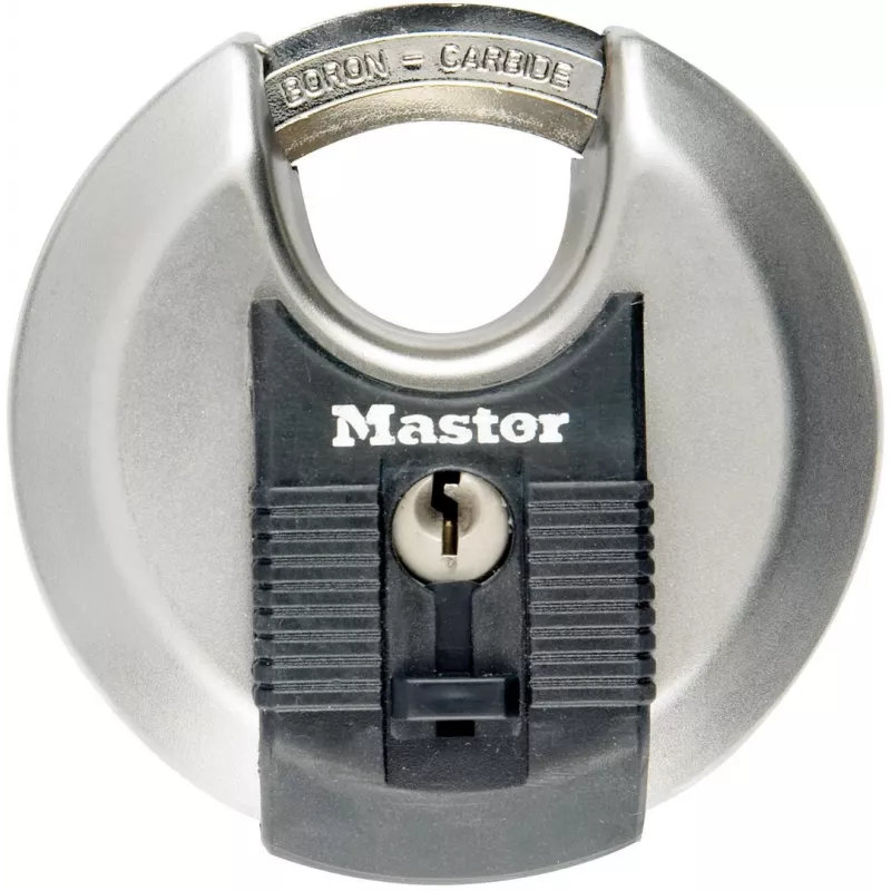 Visací zámok Discus MASTER LOCK 70 mm Excell nerez, kryté rameno, rôzne uzamykateľný