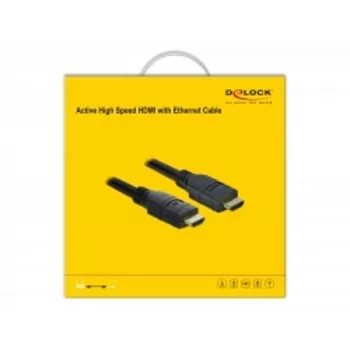 HDMI kábel DeLOCK 85286 20 m Type-A konektor samec na konektor samec čierny
