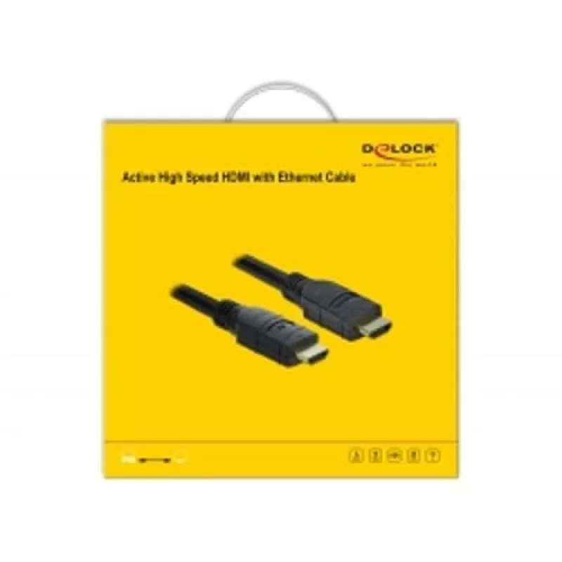 HDMI kábel DeLOCK 85286 20 m Type-A konektor samec na konektor samec čierny