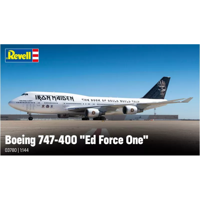 Revell 03780 Boeing 747-400 Iron Maiden Ed Force One 1:144 mierka nenatretá/nezložená plastová stavebnica