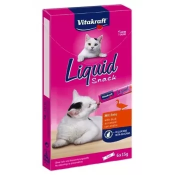 VITAKRAFT Liquid Snack Duck – mačacie maškrty – 6 x 15 g
