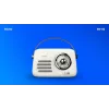 Prenosné rádio SAVIO RS-02 — analógový FM tuner, Bluetooth 5.3, napájanie USB, 3 W, biela