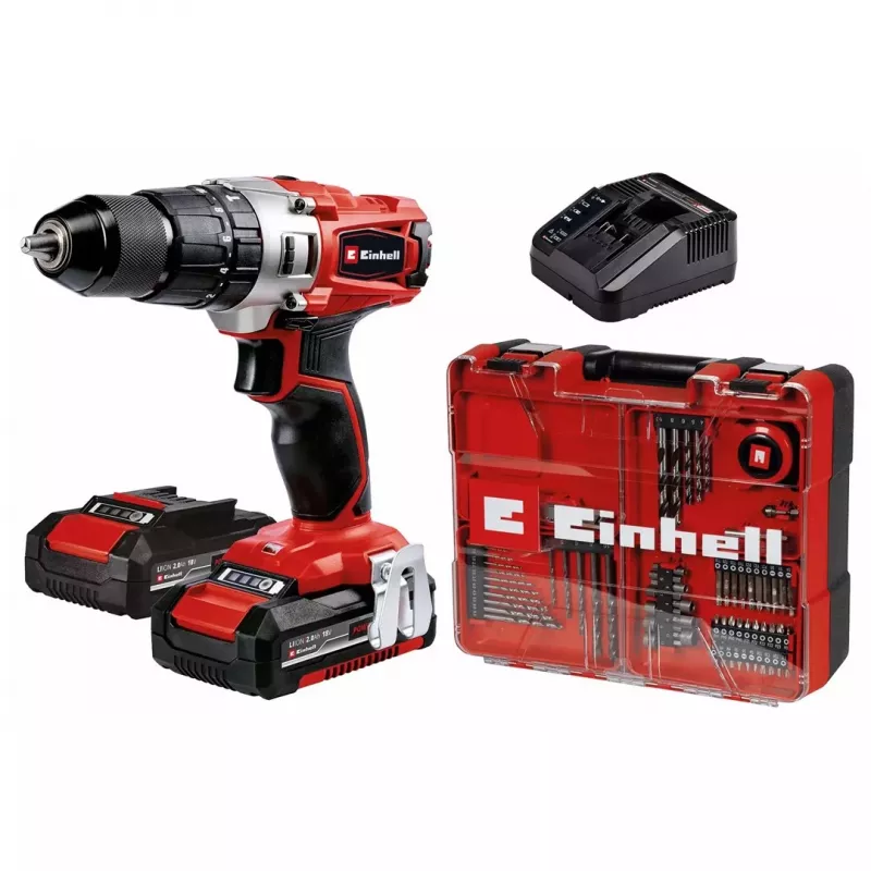Einhell TE-CD 18/2 18750 RPM bez kľúča 1,45 kg čierna, červená