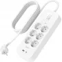 Prepäťová ochrana Belkin SRB002VF2M‑V2 — 6 zásuviek, 2 m kábel, USB‑C a USB‑A porty