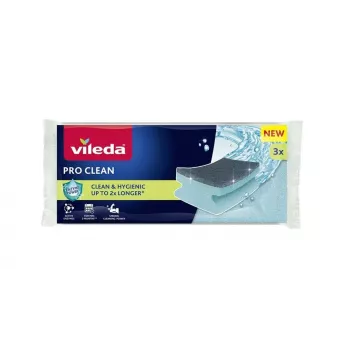 Vileda Pro Clean Enzymes profilová drsná špongia 3 ks