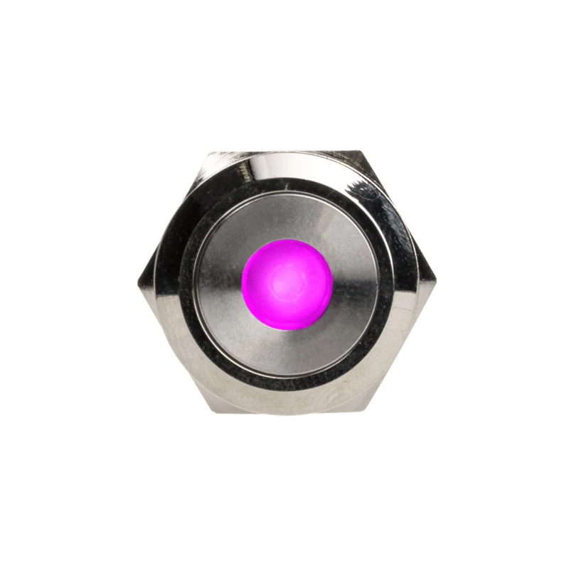 DimasTech vandalizmu odolný tlačidlový spínač 19 mm Silverline Dot RGB PD210