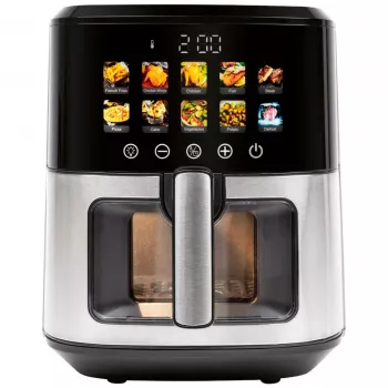 Teplovzdušná fritéza ProfiCook PC-FR 1286 H — 6,5 l, 1700 W, nerezový predok, čierna