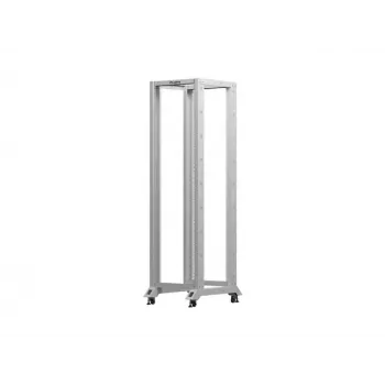 19-palcový otvorený rack LANBERG 42U, hĺbka 800 mm, šírka 600 mm, sivý