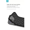 Soft Case Devia Woven2 pre iPhone 11 Pro Max – červený vzorovaný textilný povrch