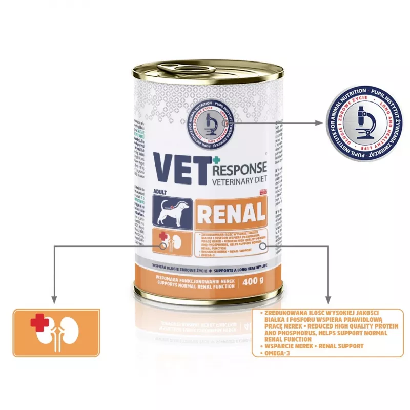 VET RESPONSE Renal - mokré krmivo pre psov - 400 g