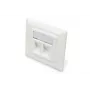 Digitus | nástenná doska pre keystone moduly, nemecký typ, stredová doska 50x50 mm, rám 80x80 mm | DN-93801-1