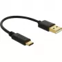 USB nabíjací kábel DeLOCK 80954 Type-A na USB Type-C 3 A 15 cm