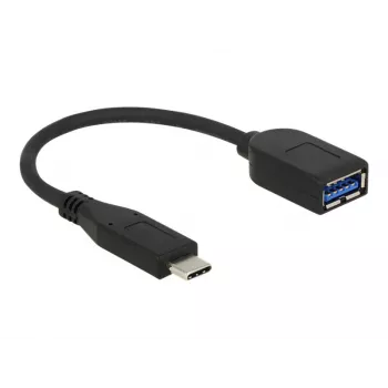 USB kábel DeLOCK USB 3.1 Gen 2 Type-C/Type-A 0,1 m čierny