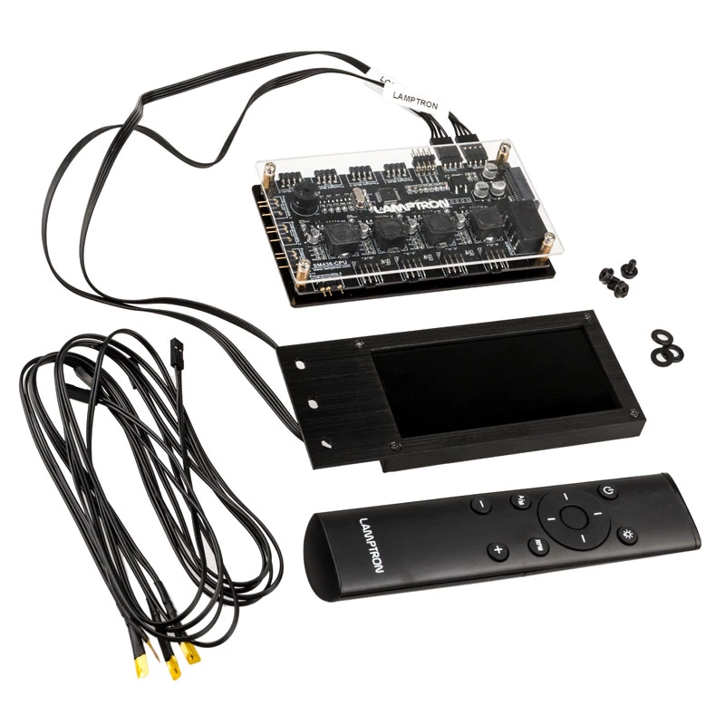 Lamptron SM436 PCI ventilátor a RGB LED kontrolér, čierny