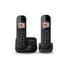 Panasonic KX-TGC422G - bezdrôtový telefón - záznamník s identifikáciou volajúceho - DECT - čierna + ďalší telefón (KX-TGC422GB)