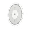 NeXtime hodiny 8125 Fancy Round, Ø43 cm, nástenné, biele/strieborné