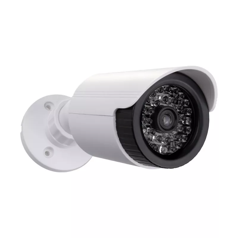 Atrapa rúrkovej kamery s IR LED, CEE IR1800 W — nefunkčná bezpečnostná atrapa