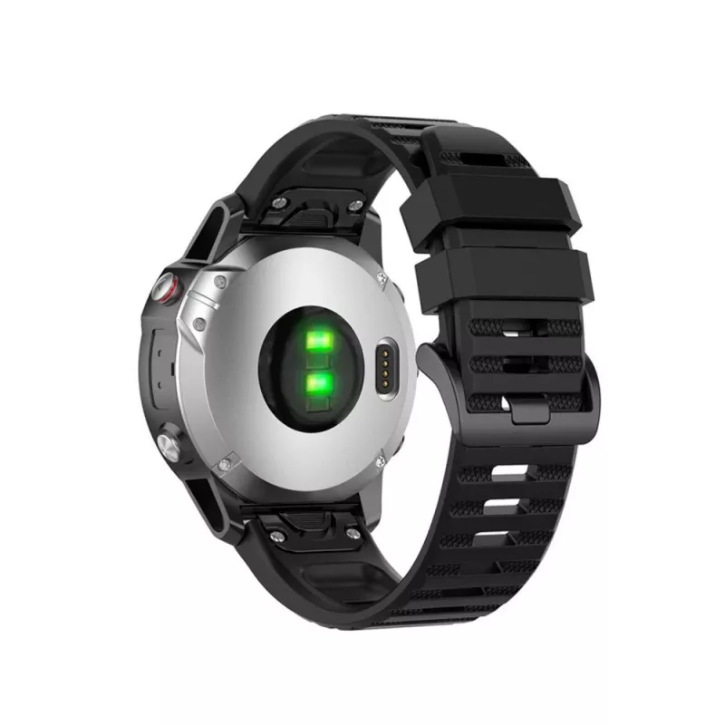 Silikónový náramok 22 mm pre Garmin QuickFit od FIXED – čierny