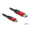 USB kábel DeLOCK 80618 10 Gbit/s Type-A na Type-C 2 m červený kov