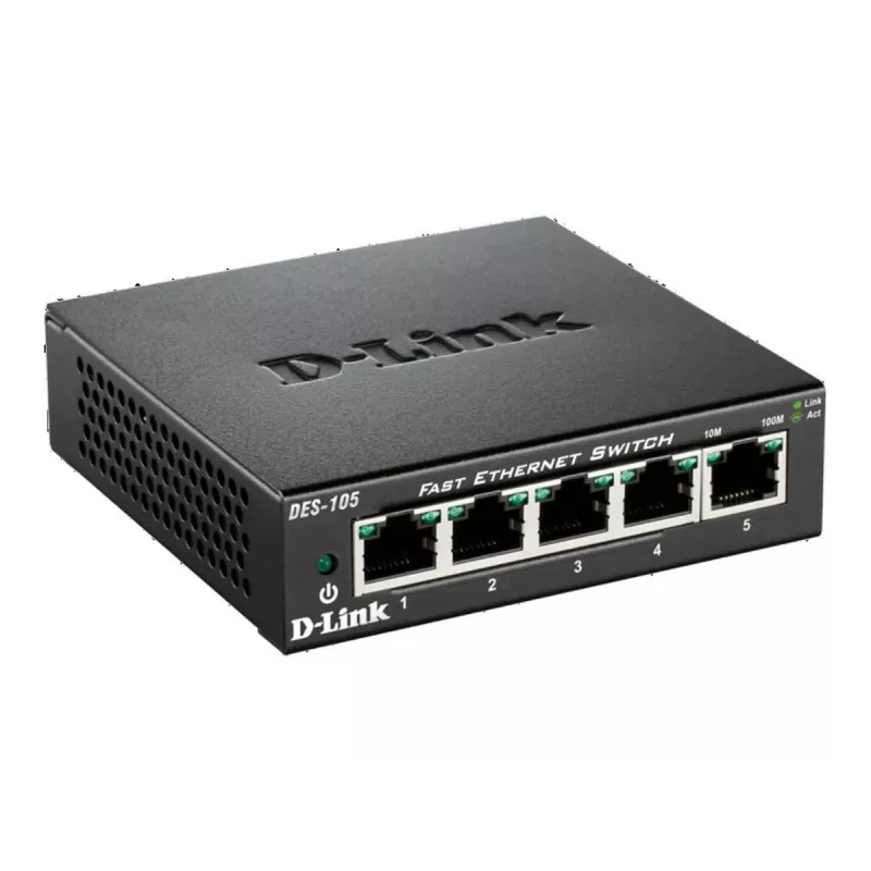 D-Link DES-105 Unmanaged L2 čierna