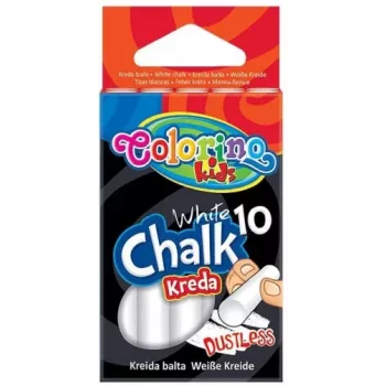 Colorino Kids bezprašná krieda biela 10 kusov