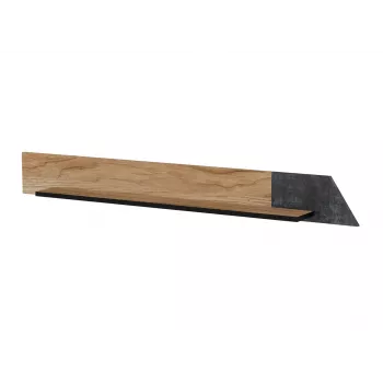 Závesná polica cama meble OVO 1300×200×150 mm dub/betón, drevotrieska, nástenná
