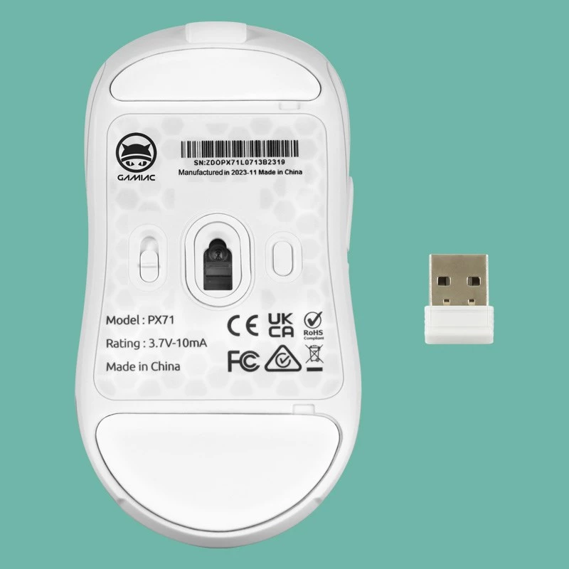 GAMIAC PX71 herná myš obojručná RF Wireless + USB Type-A optická 16000 DPI