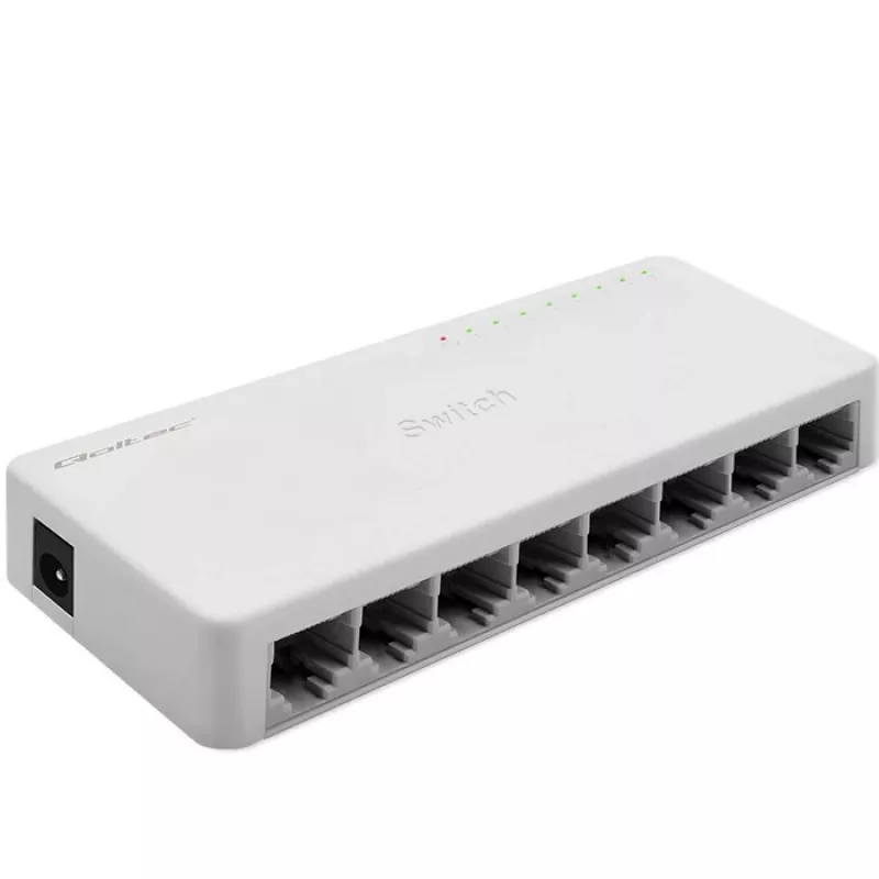 Qoltec sieťový switch 8x RJ45 port 1000 Mbps LAN