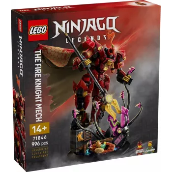 LEGO stavebnica NINJAGO 71846 Ohnivý rytier mech, 996 dielov, 2 minifigúrky, pohyblivé končatiny, výška 260 mm