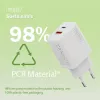 AC USB nabíjačka DIGITUS 20W, 1x USB-C, 1x USB-A, vstup 100–240V, biela