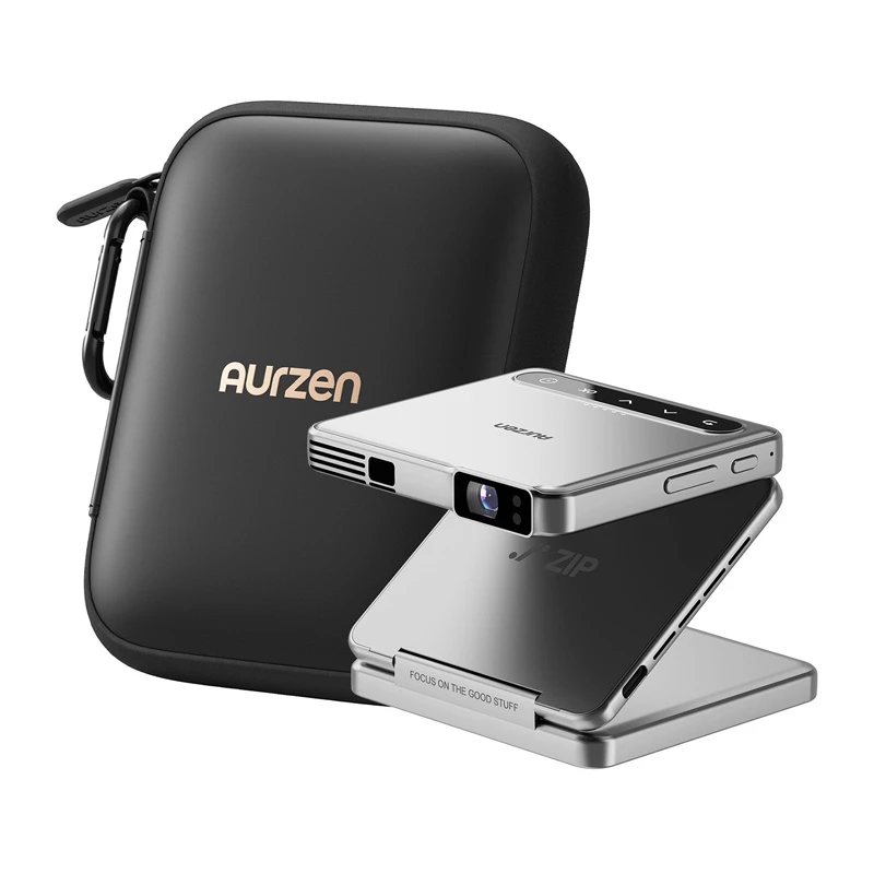 Aurzen Zip projektor (strieborný) – prenosný mini projektor, model AU-PJ-ZP001M-UNWH0