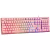Deltaco GAM-021-RGB-P-DE - plná veľkosť (100%) - USB - membránové spínače - QWERTZ - ružová
