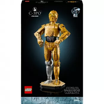 LEGO stavebná figúrka Star Wars C-3PO model 75398 — 1 138 dielov, 380 mm zberateľský kus na displej